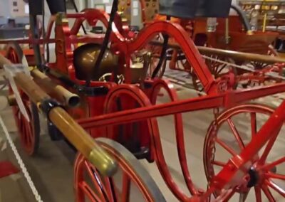 1866 Hunneman Hand-Drawn Pumper and Hose Cart